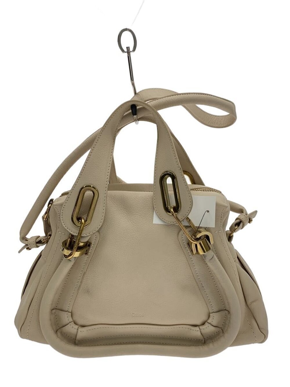 Chloe Paraty Satchel padded dual rolled top Tan